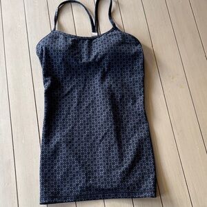 Lululemon Athletica Black Geometric Tank Top